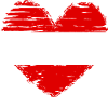 Autriche coeur drapeau drapeau blason