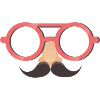 Goggles and mustache