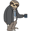 Sloth Homeoffice Homeofficer Underpants Coffee