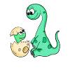 Dinosaur med baby dinosaur