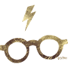 Harry Potter Brille und Narbe