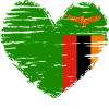 Zambie coeur drapeau blason