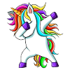 Funny Cute Rainbow Dabbing Unicorn