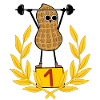 cacahuète bodybuilder musculation poids haltère