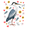 Heron heartbeat bird lover