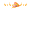 Pizza battito cardiaco frequenza cardiaca linea cuore pizza pezzo