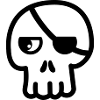 Skull Eye Patch Kawaii