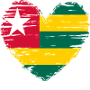 Togo coeur drapeau blason