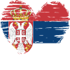 Serbie coeur drapeau blason
