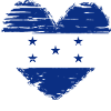 Honduras coeur drapeau drapeau blason
