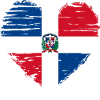 République dominicaine coeur drapeau blason