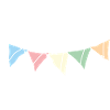 Pennant Garland _outline_white_pastel