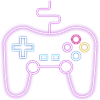 Neon Gamepad Gamer