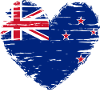 Nouvelle-Zélande coeur drapeau blason