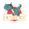 3. fødselsdag Tillykke med fødselsdagen Dino T Rex Tre Rex