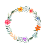 Sweet flower wreath, customizable