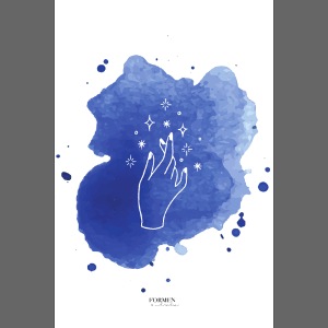 Poster - Hand - Sterne - Wand - Deko - Funkeln