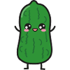 Sour Cucumber Kawaii Lustig