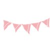 Wimpel Girlande _outline_white_rosé