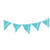 Pennant Garland _outline_white_blue