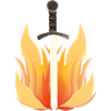 langschwert mit Flammenmuster, feuerdesigns
