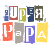 SUPER PAPA anonymous raven spy lettering