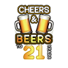 Cheers & Beers to 21 years, turn 21th birthday tee