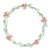 Flowers circle customizable