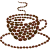 Kaffeetasse Kaffeebohnen
