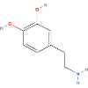 Dopaminmolekül - Farbige Strukturformel