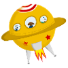 Into space