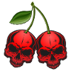 Kirsche Totenkopf Schädel Skull Cherry