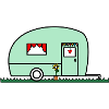 caravan. camping. retirement. holiday. journey