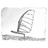 Windsurf Foil / Foiling Hand-Drawing Sketch