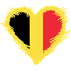 Belgium flag with heart