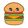 Burger Fastfood Sød Kawaii