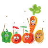 Verdure divertenti Pro Carne Anti Vegano