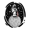 Astronaut Skateboard Space Skateboarder