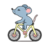 Mouse on a bike