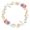 Flowers circle customizable