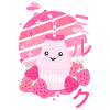 Strawberry Milk,Kawaii,Harajuku,Strawberry, Milk