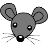 Souris tête clipart