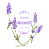 Lavendel blomster illustration med inskription