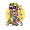 Skull scooter