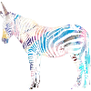 Zebra,einhorn, bunt , illustration,graffiti