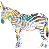 Zebra,einhorn, bunt , illustration,graffiti