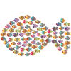 Large fish from many small fish