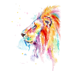 Aquarelle lion
