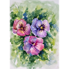 Aquarell Floral Stiefmütterchen Malerei