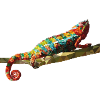 Chameleon Polygondesign Reptil Geschenkidee